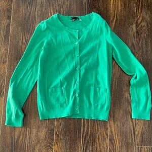 H&M button up green sweater size XS.